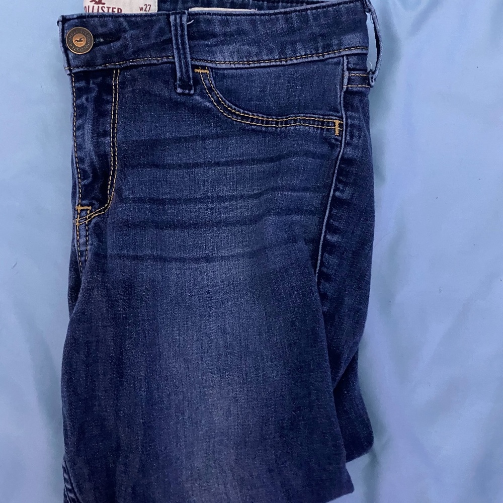 Low-Rise Blue Hollister Jeggings